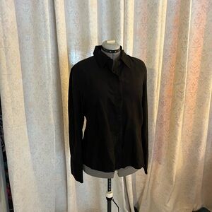 Vintage Studio 1940 Classic Black Button Down Shirt